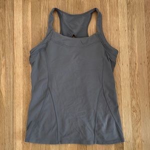 Athleta Top With Built in Bra Size M Gray